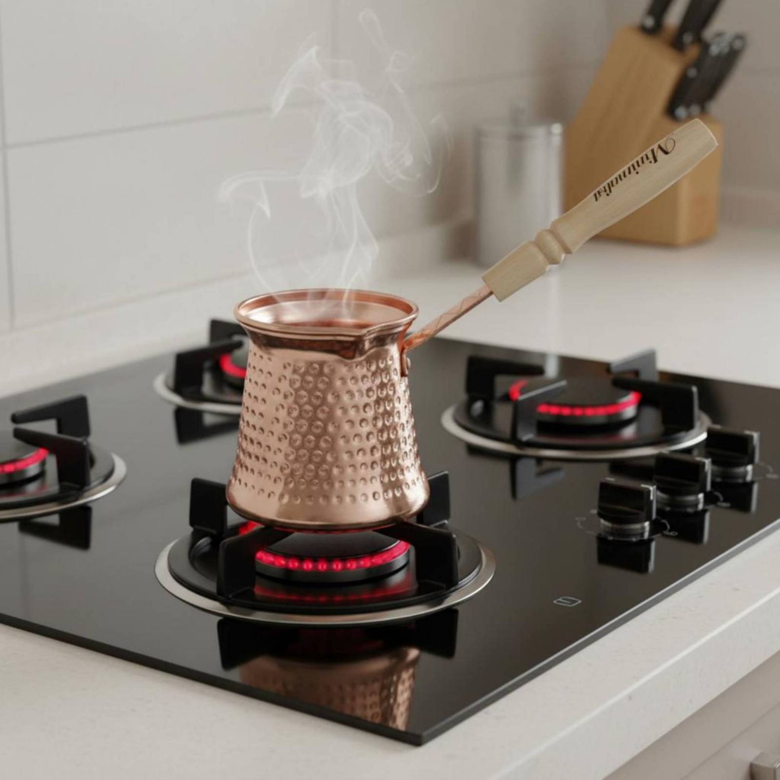 Pour Pot Aluminum - Cafetera turca con marco engrosado, Cezve