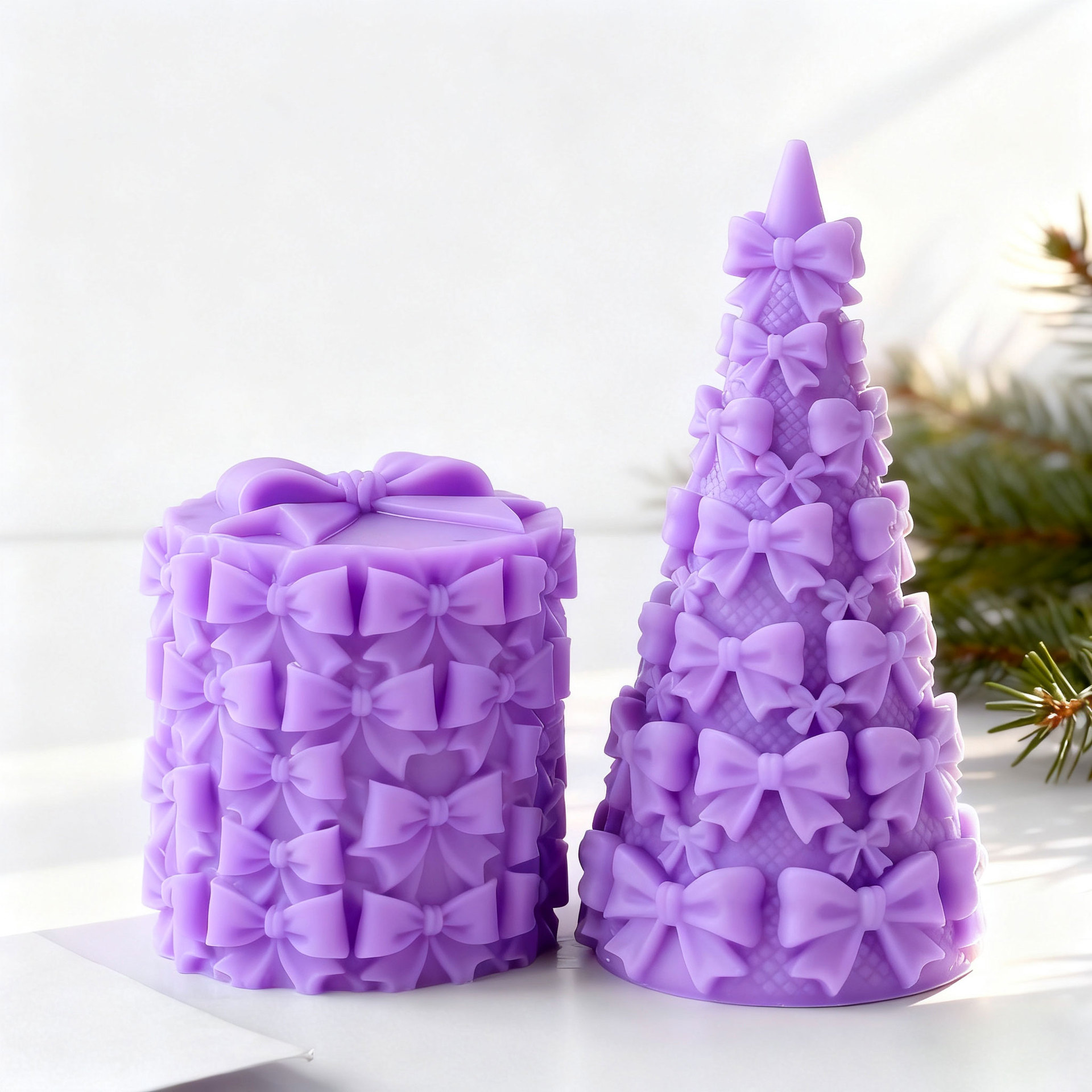 Kraft Box Candle - Pajarita 3D, caja de regalo para