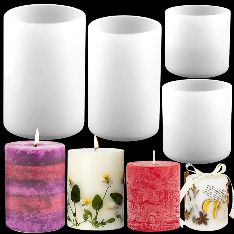 Candle Making Experience - Moldes cilíndricos de silicona para velas,