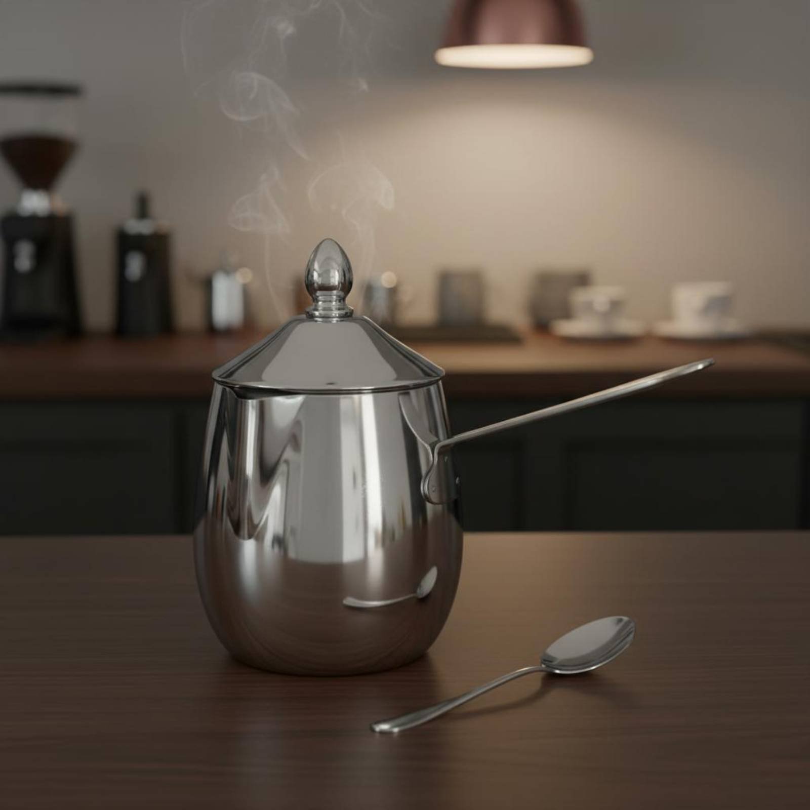 Pour Pot Aluminum - Cafetera Ovalada con Tapa, Juego de