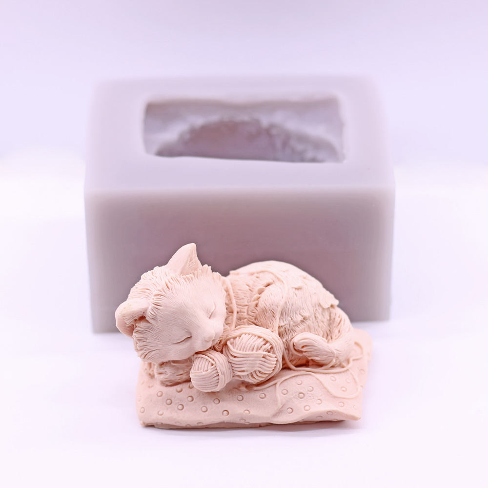 Molde de Silicona 3D de Gato J - Candle Making Yarn reseña y precio