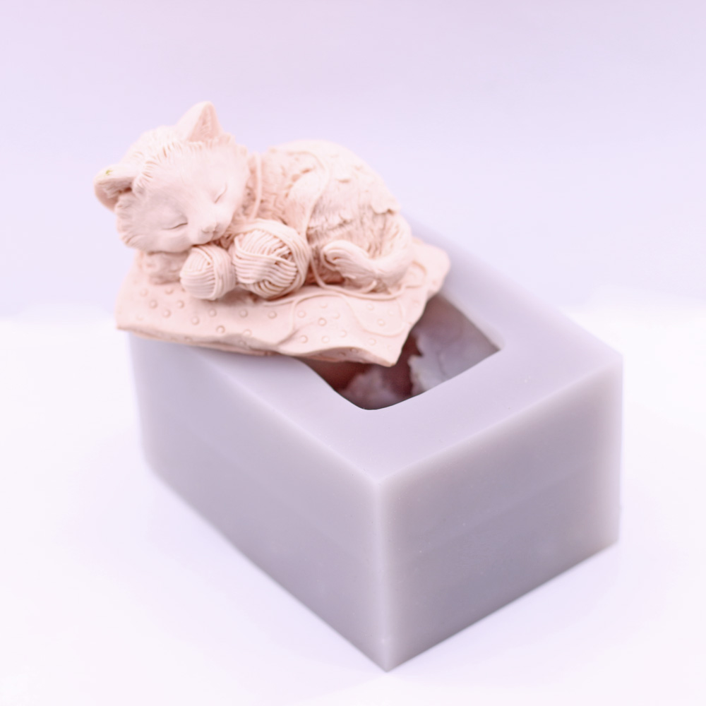 Molde de Silicona 3D de Gato J - Candle Making Yarn reseña y precio