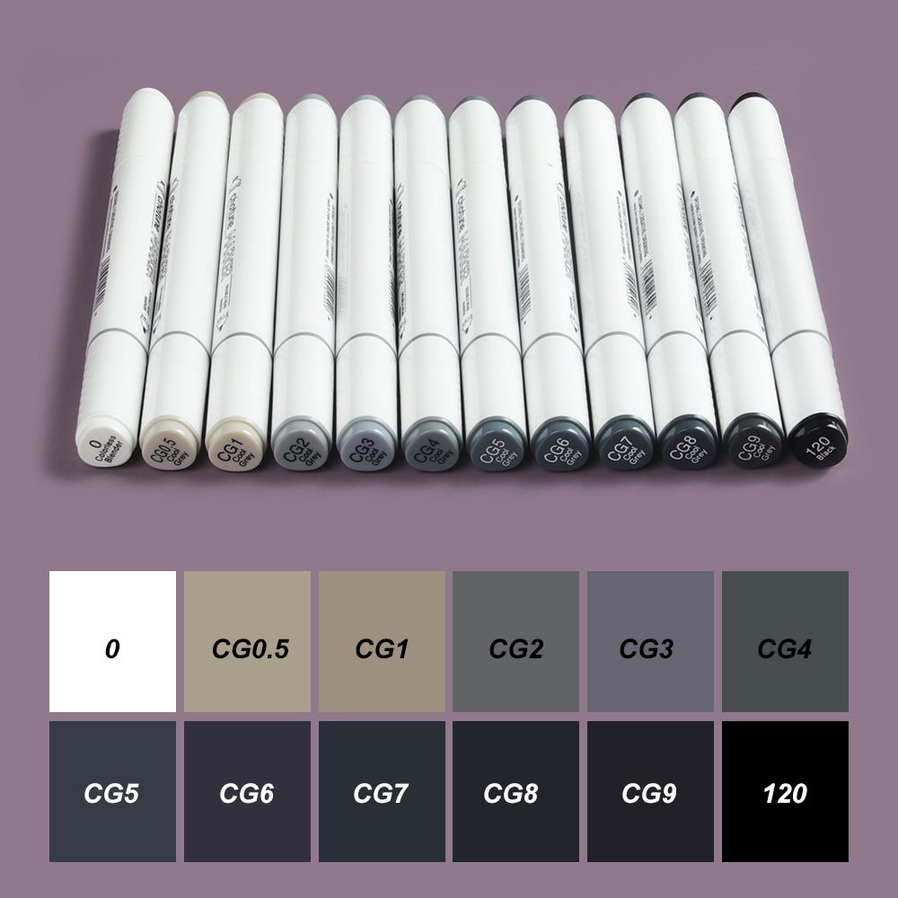 THOTUNE 12 colores gris cálido - Copic Marker Sketch reseña y precio