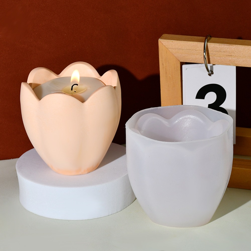 Portavelas de tulipán, moldes  - Kraft Box Candle reseña y precio