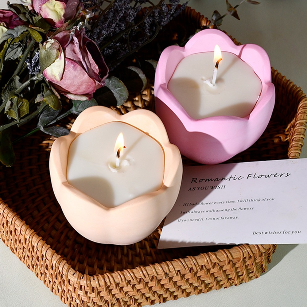 Portavelas de tulipán, moldes  - Kraft Box Candle reseña y precio