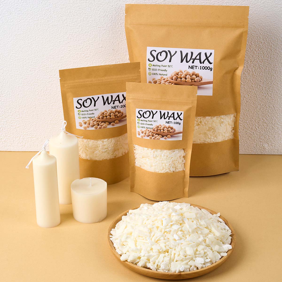 Cera de soja blanca pura de 1  - Candle Making At Home reseña y precio