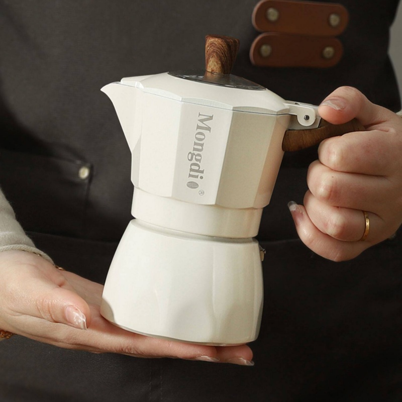 Cafetera Moka Mongdio de Doble - Pour Pot Aluminum reseña y precio