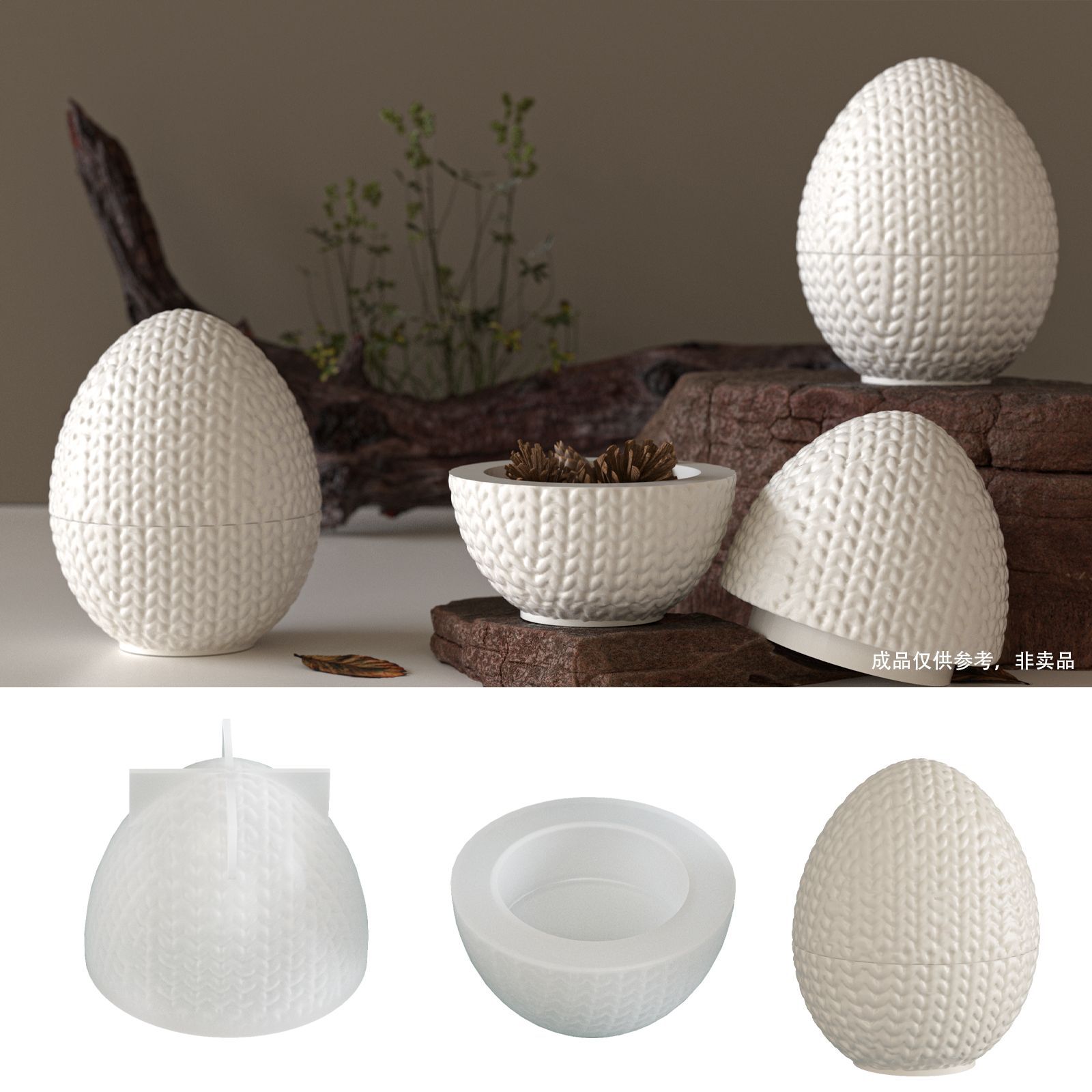 DIY hilo de tejer huevo molde  - Candle Making Yarn reseña y precio