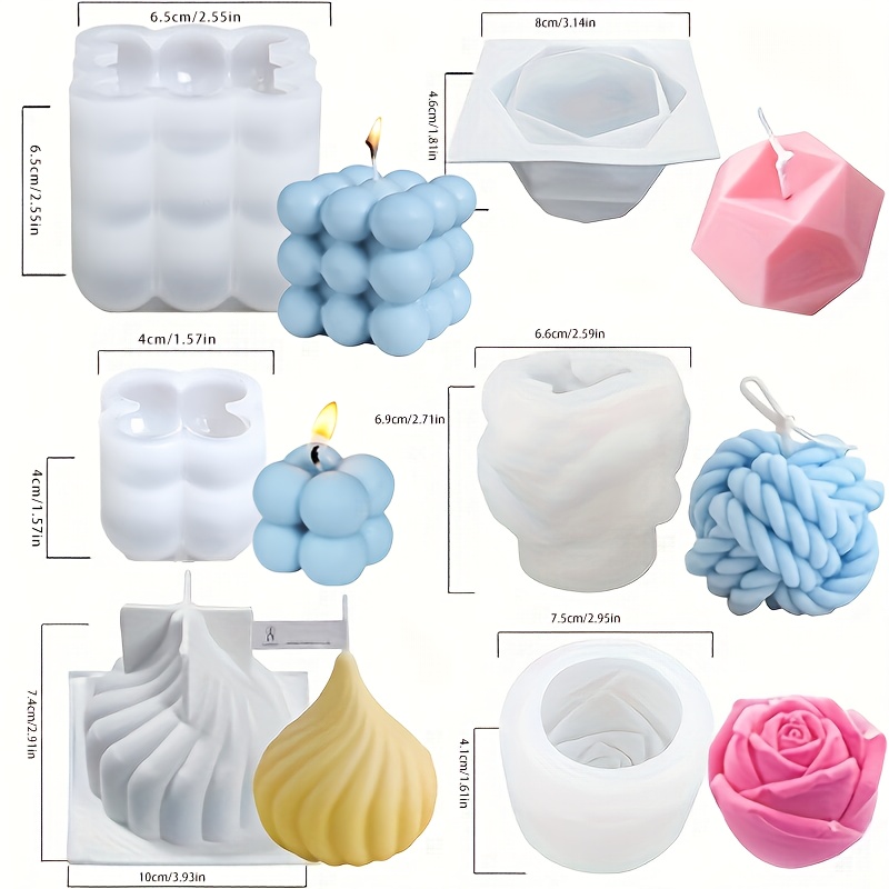 Juego de 6 moldes de silicona  - Candle Making Yarn reseña y precio