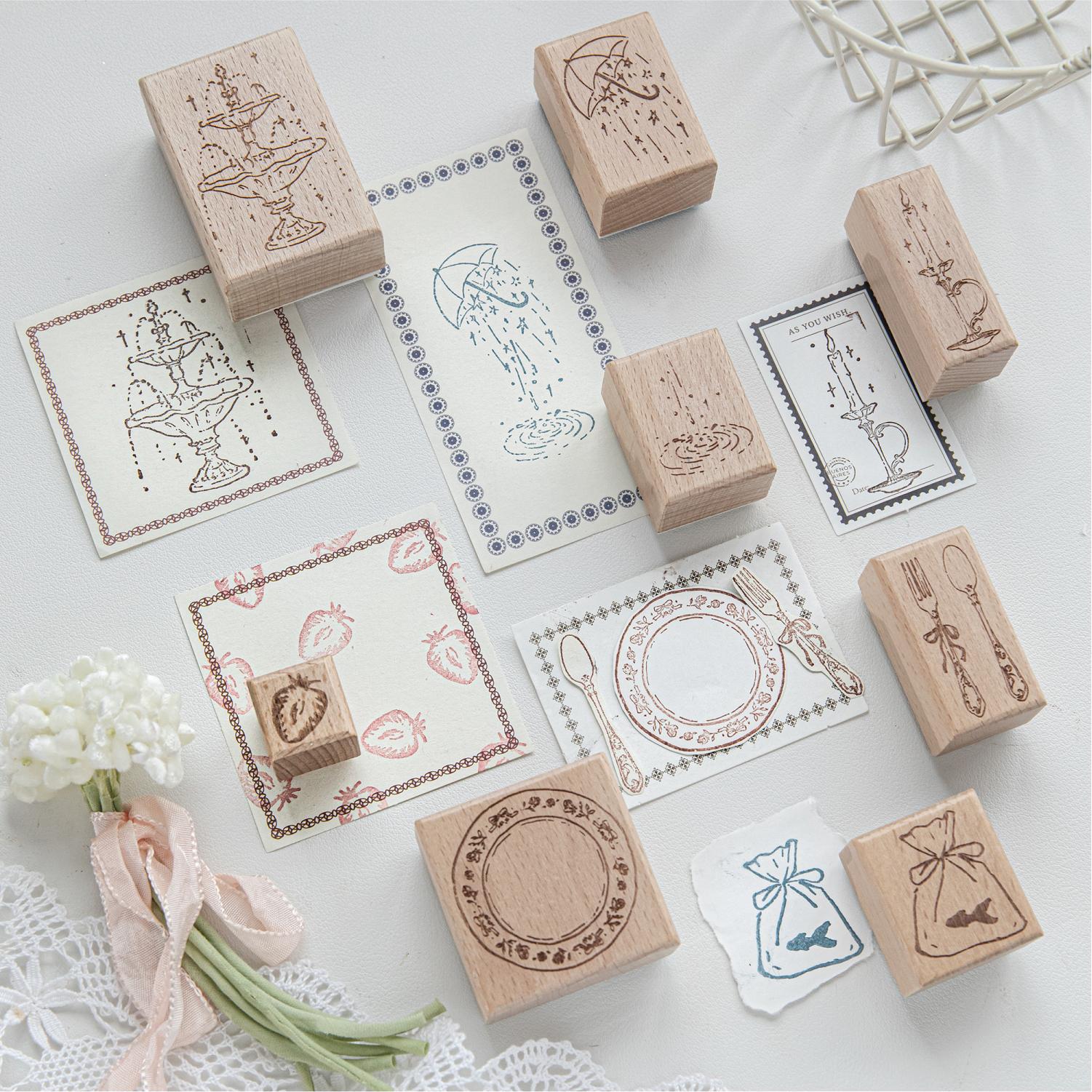 Sello de madera con diseño de  - Candle Making At Home reseña y precio
