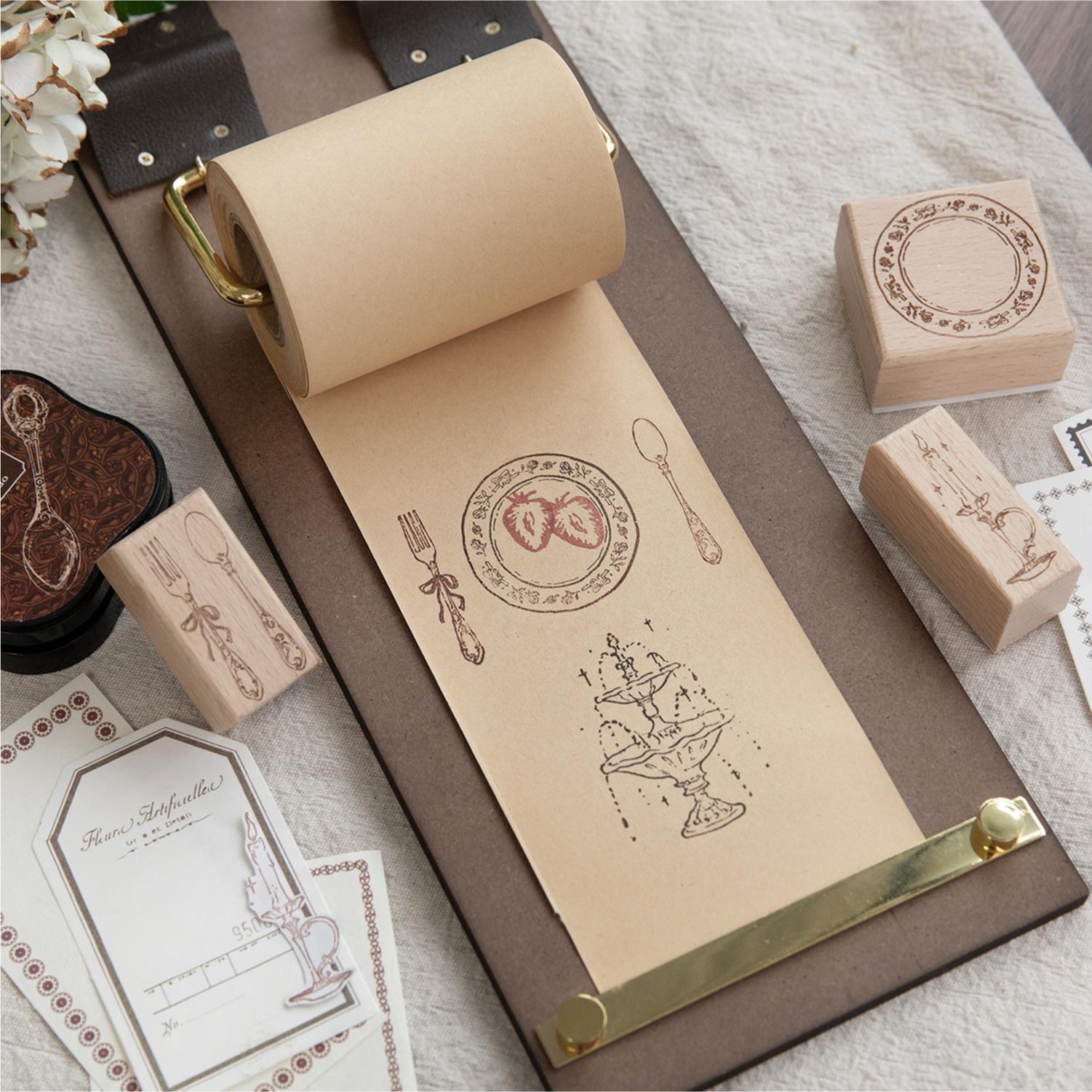 Sello de madera con diseño de  - Candle Making At Home reseña y precio