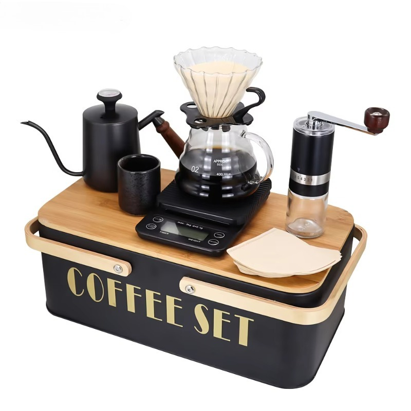 Juego de cafetera portátil con - Pour Pot Aluminum reseña y precio