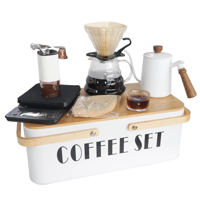 Juego de cafetera portátil con - Pour Pot Aluminum reseña y precio