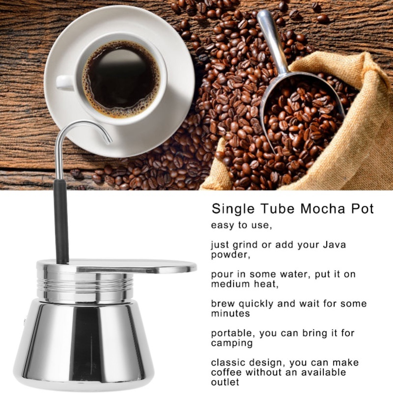 Cafetera Mocha de un solo pico - Pour Pot Aluminum reseña y precio